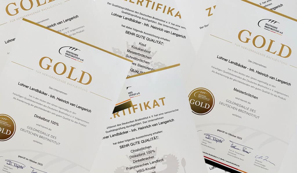 GOLDMEDAILLE FÜR UNSERE BROTE